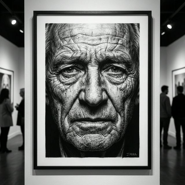 Charcoal artwork detail